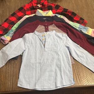 Rylee + Cru Light Blue Long Sleeve Henley with Chest Pocket